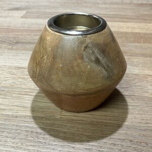 Wooden rustic candle holder